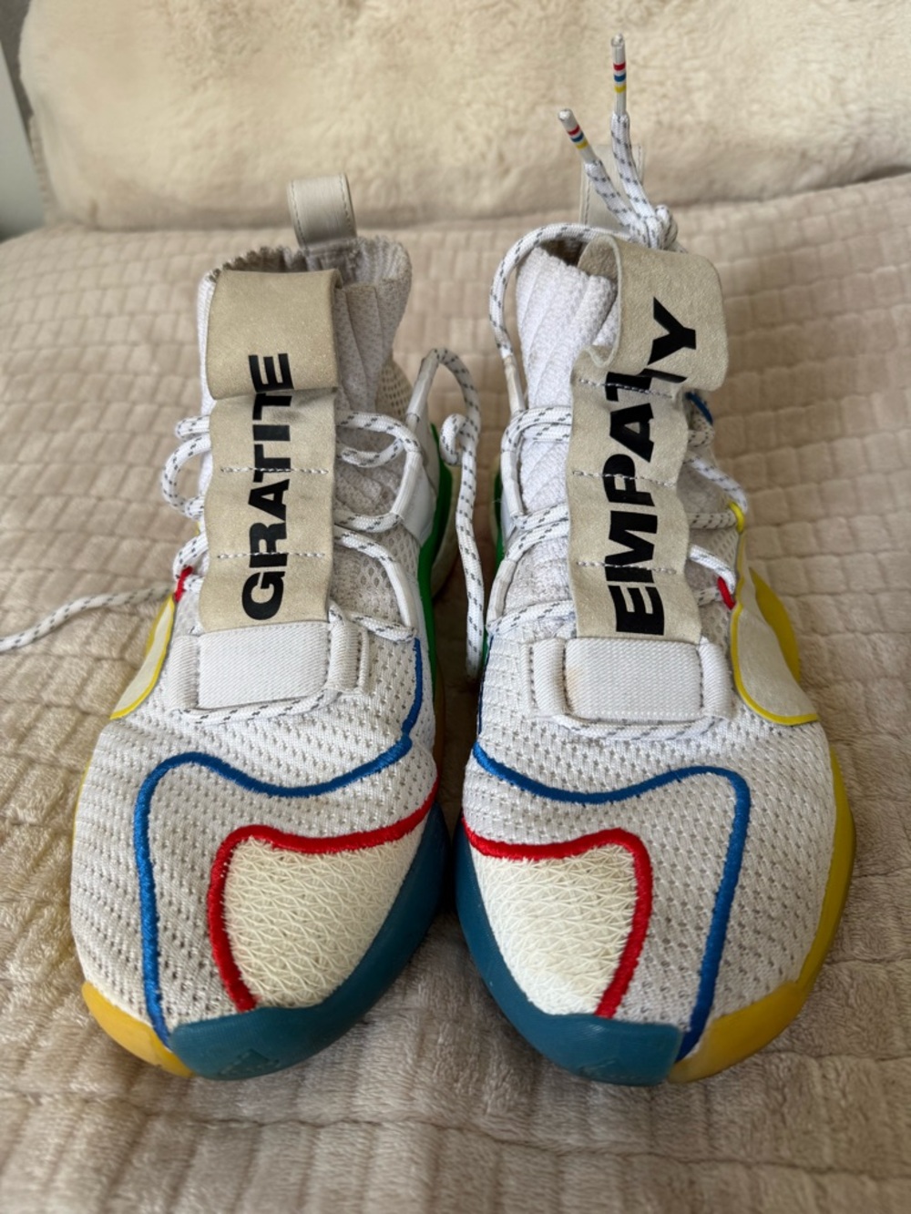 Adidas x Pharrell Williams Crazy BYW LVL X gratitude & empathy sneakers